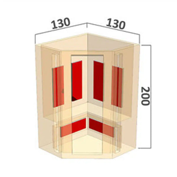 Infraroodsauna (hoek) Elan 2-persoons